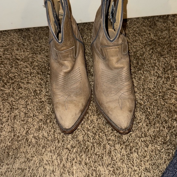 Frye Leather Ankle Short Western Boots - Picture 6 of 8